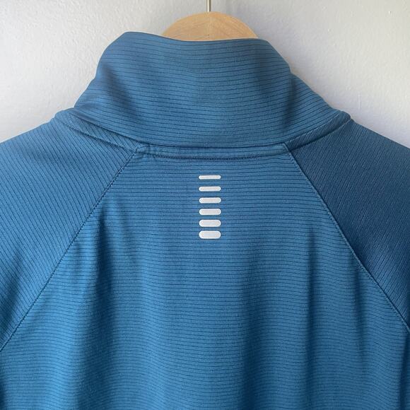 Under Armour Sweatshirt Womens Size L Blue‎ Running Half Zip Dri-Fit Heatgear - Picture 5 of 11